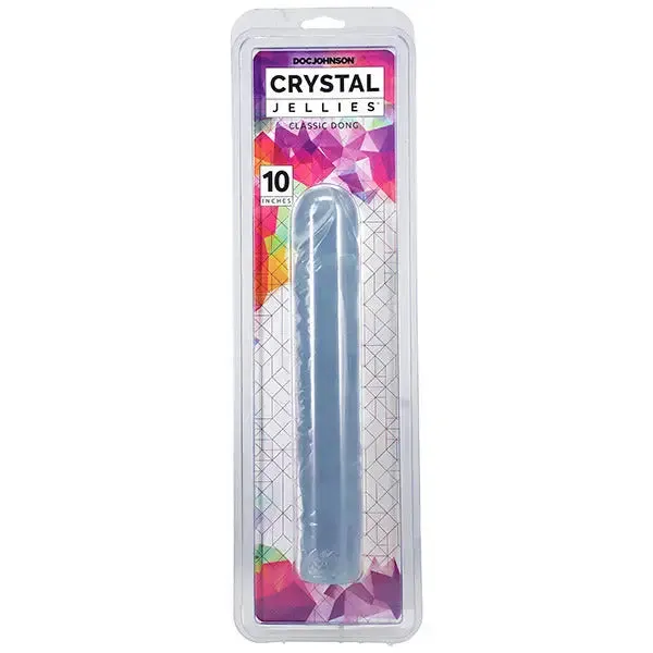 10-inch Doc Johnson Clear Realistic Dildo with Veined Detail