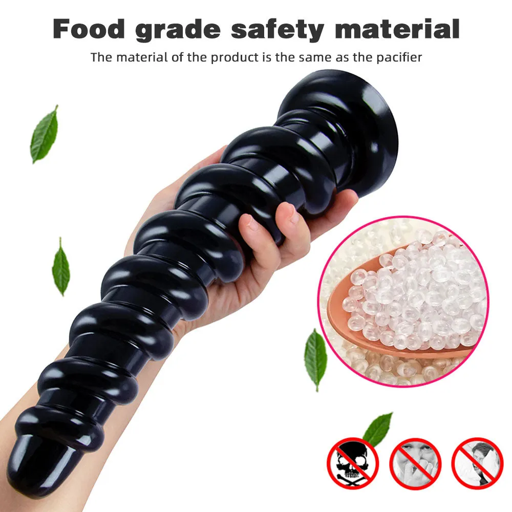 11 inch Large Anal Dildo Butt Plug - Graduated Beads Anal Plug Huge Dildos for Women