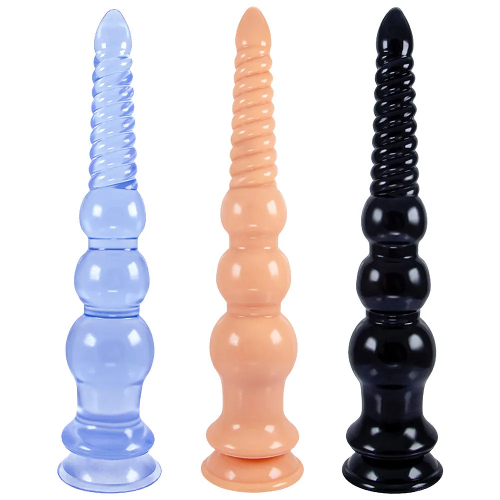 12 inch Long Dildo Butt Plug - Soft Silicone Dildos Penis Thrusting with Powerful Sucker