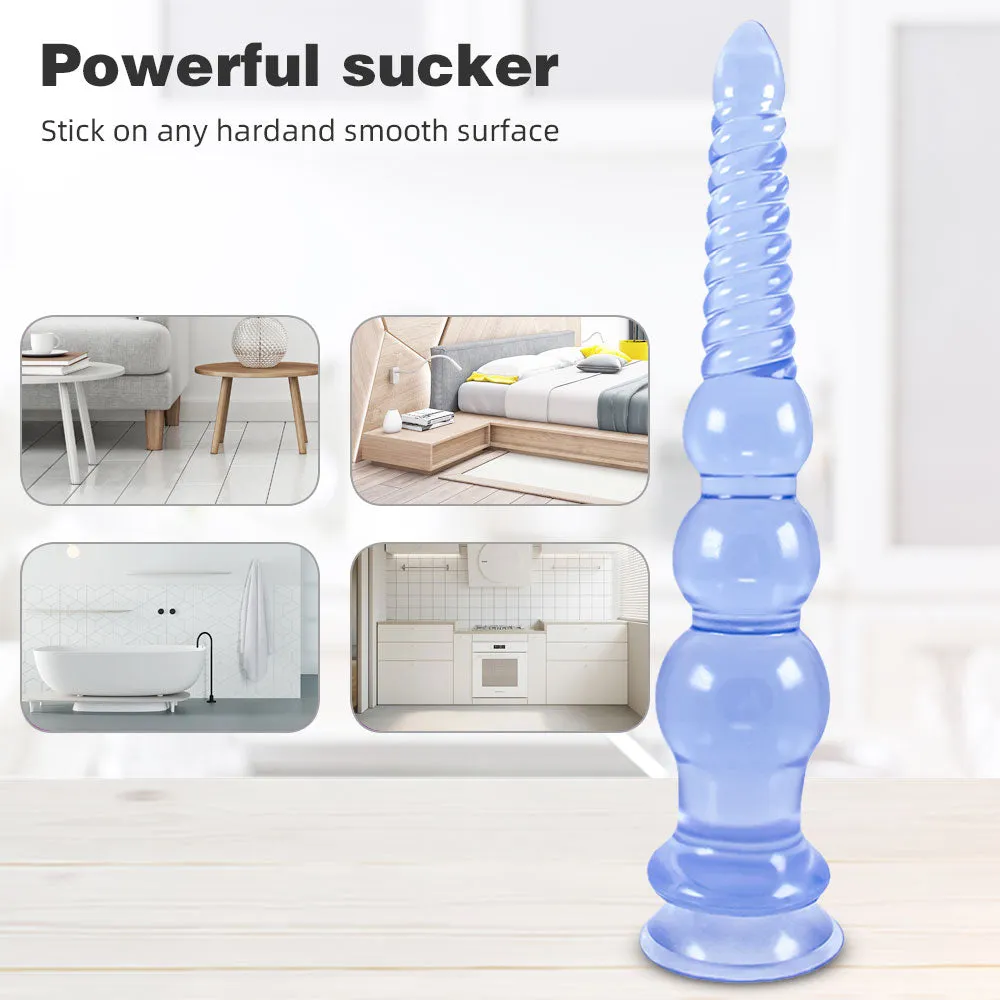 12 inch Long Dildo Butt Plug - Soft Silicone Dildos Penis Thrusting with Powerful Sucker