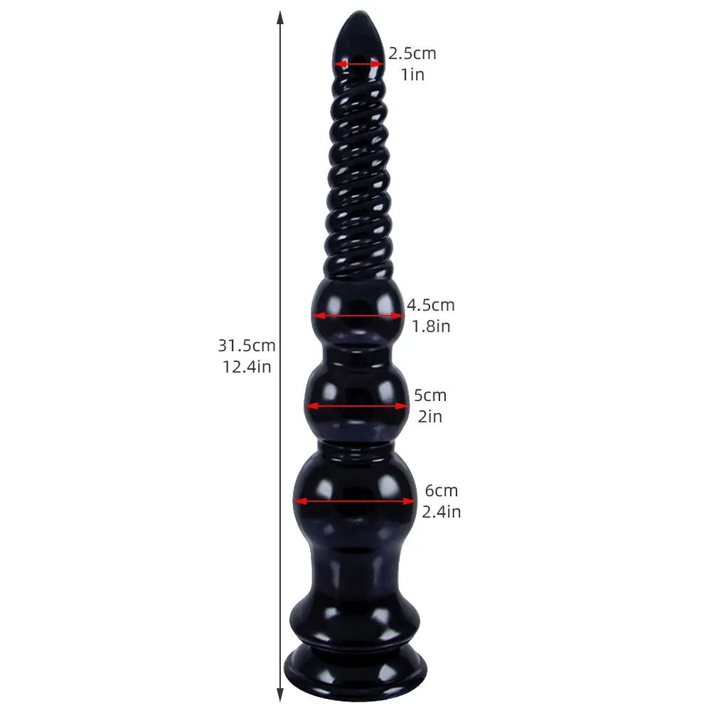 12 inch Long Dildo Butt Plug - Soft Silicone Dildos Penis Thrusting with Powerful Sucker