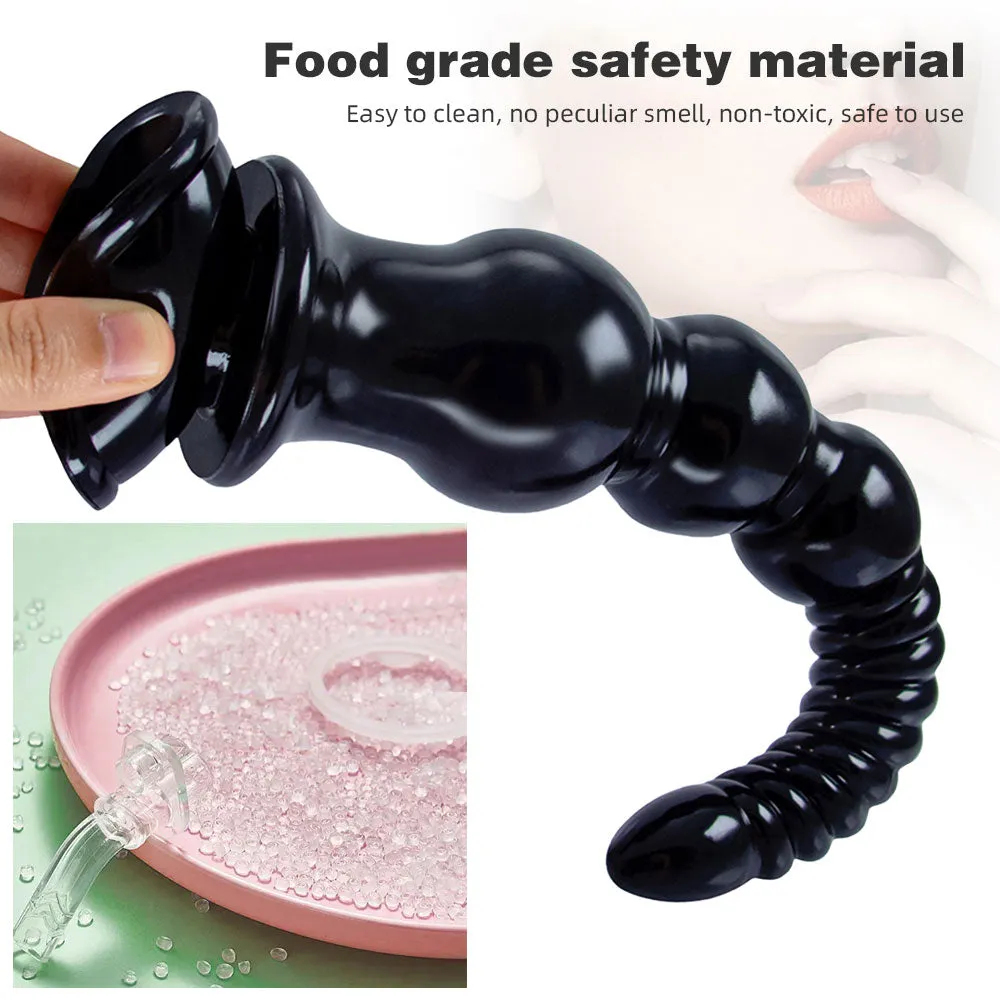 12 inch Long Dildo Butt Plug - Soft Silicone Dildos Penis Thrusting with Powerful Sucker