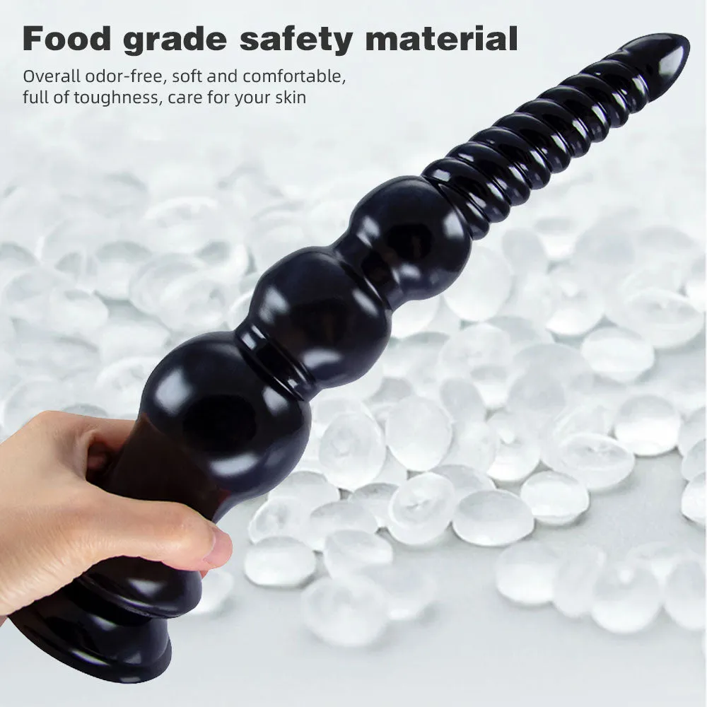 12 inch Long Dildo Butt Plug - Soft Silicone Dildos Penis Thrusting with Powerful Sucker