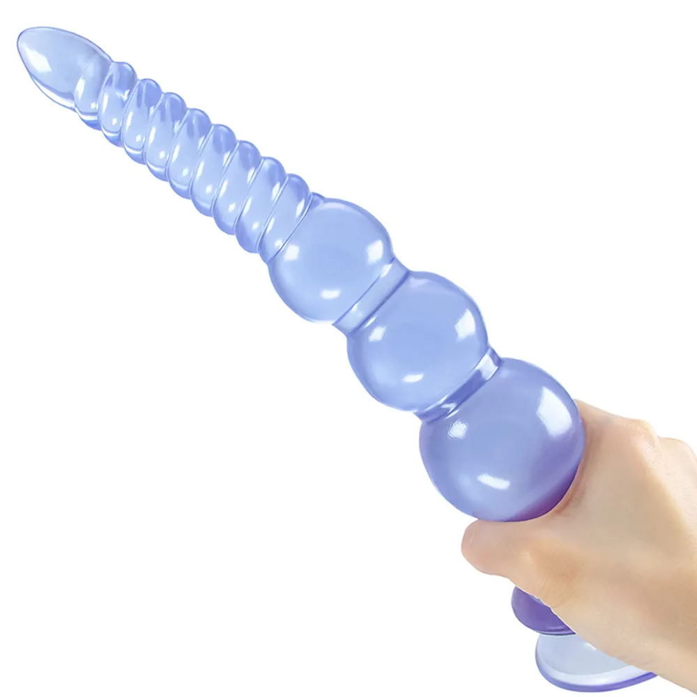 12 inch Long Dildo Butt Plug - Soft Silicone Dildos Penis Thrusting with Powerful Sucker
