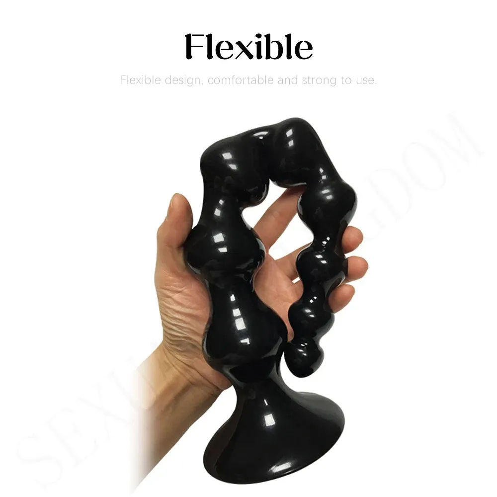 14 inch Long Anal Beads Butt Plug -Silicone Dildo Sex Toy for Men Women