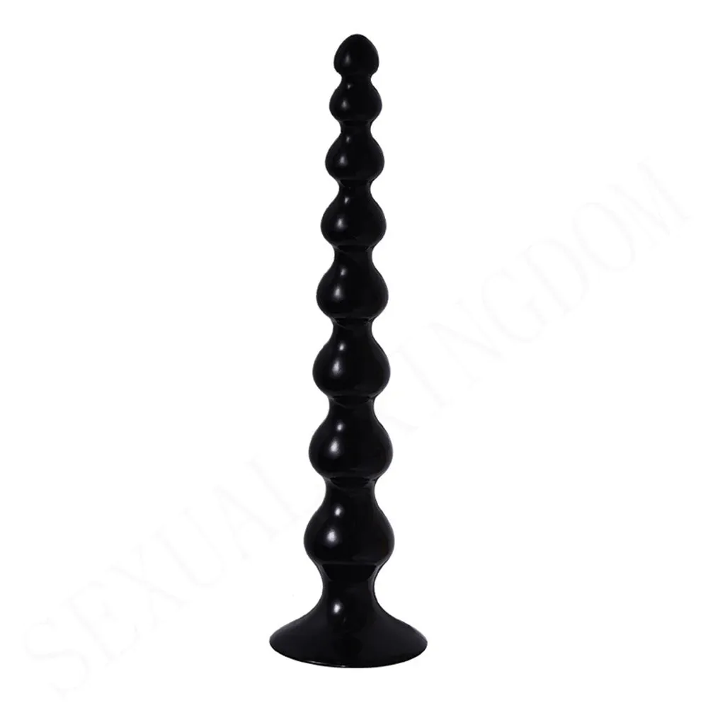 14 inch Long Anal Beads Butt Plug -Silicone Dildo Sex Toy for Men Women