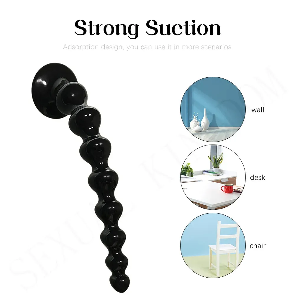 14 inch Long Anal Beads Butt Plug -Silicone Dildo Sex Toy for Men Women