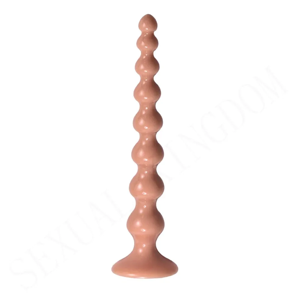 14 inch Long Anal Beads Butt Plug -Silicone Dildo Sex Toy for Men Women