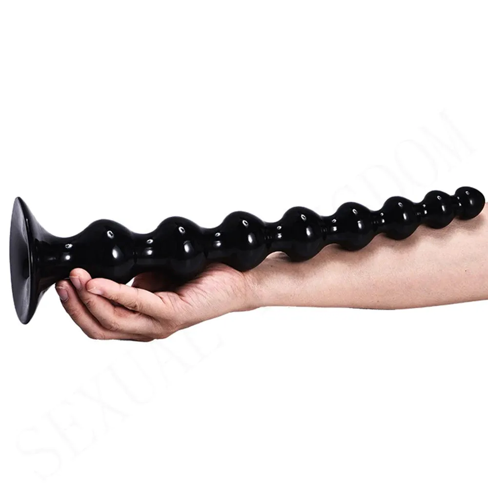 14 inch Long Anal Beads Butt Plug -Silicone Dildo Sex Toy for Men Women