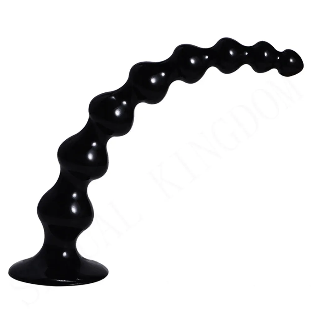 14 inch Long Anal Beads Butt Plug -Silicone Dildo Sex Toy for Men Women