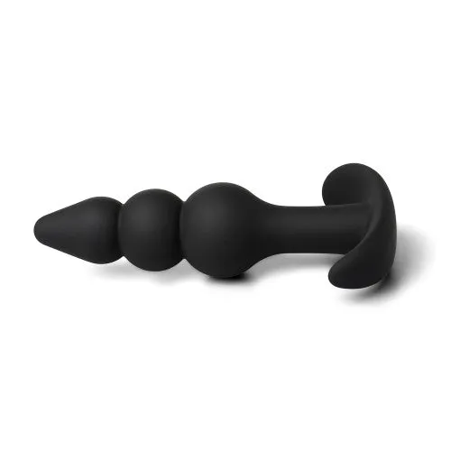 3 pcs Black color Silicone Beaded Butt plug set