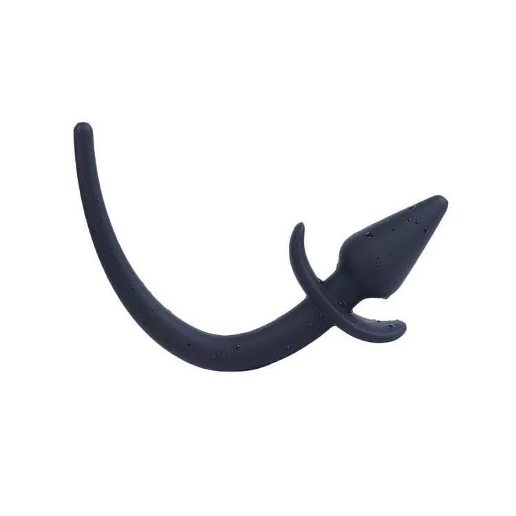 8 Tail Plug Black Dog Silicone