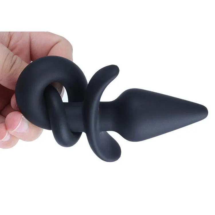 8 Tail Plug Black Dog Silicone