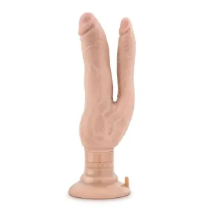 9.5-inch Blush Novelties Feel Pink Duo Penetrating Vibrating Penis Dildo