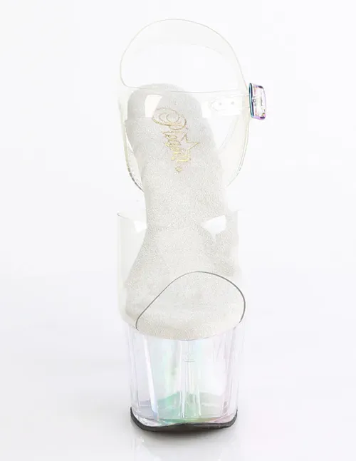 Adore-708HT Ankle Strap Platform Holo Bottom
