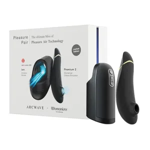 Arcwave - Pleasure Pair Collection Box Ion x Womanizer Premium 2 Couple Massager Set (Black)
