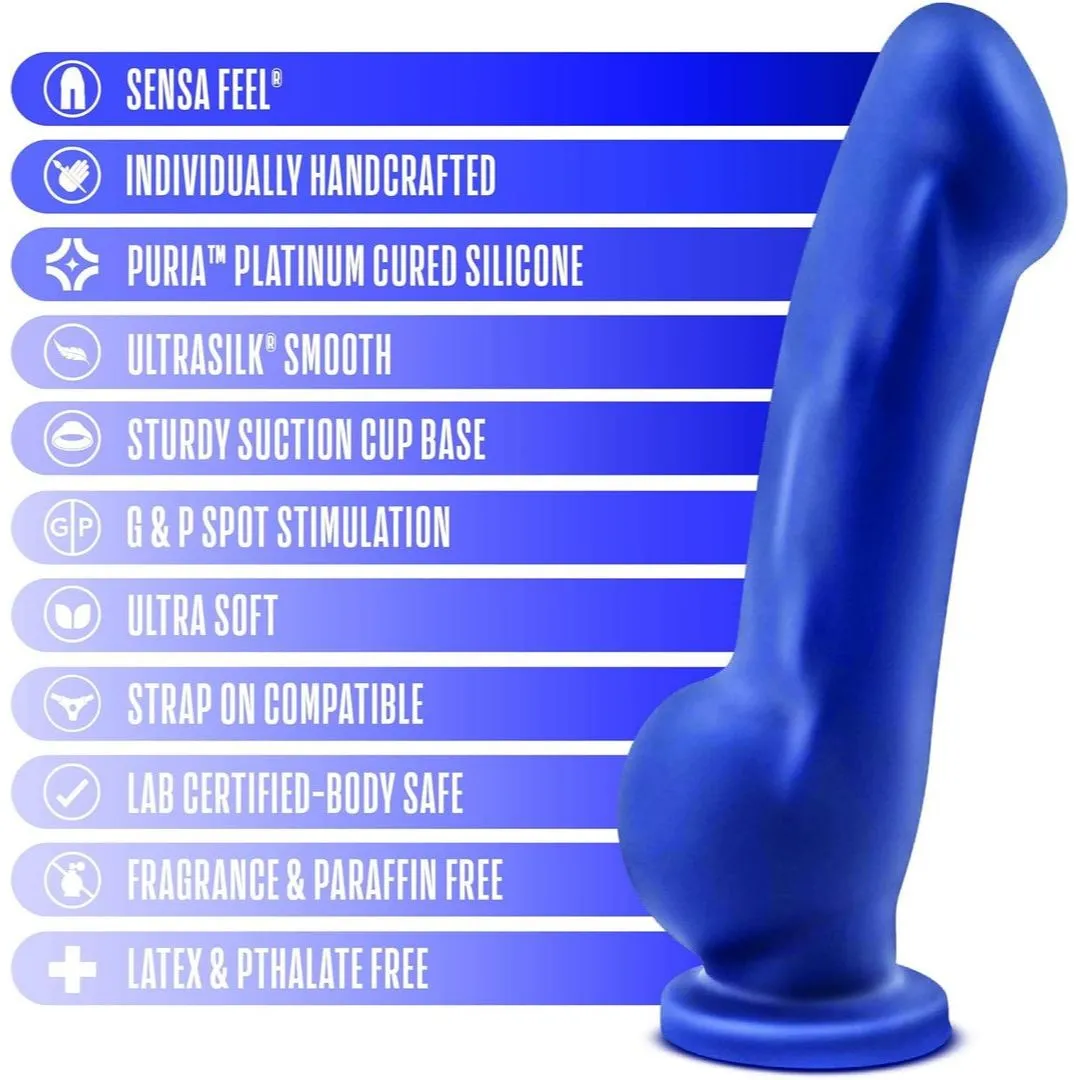 Avant D8 Ergo 7.5 Non-Porous Silicone Dildo - Indigo