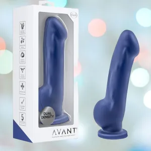 Avant D8 Ergo 7.5 Non-Porous Silicone Dildo - Indigo