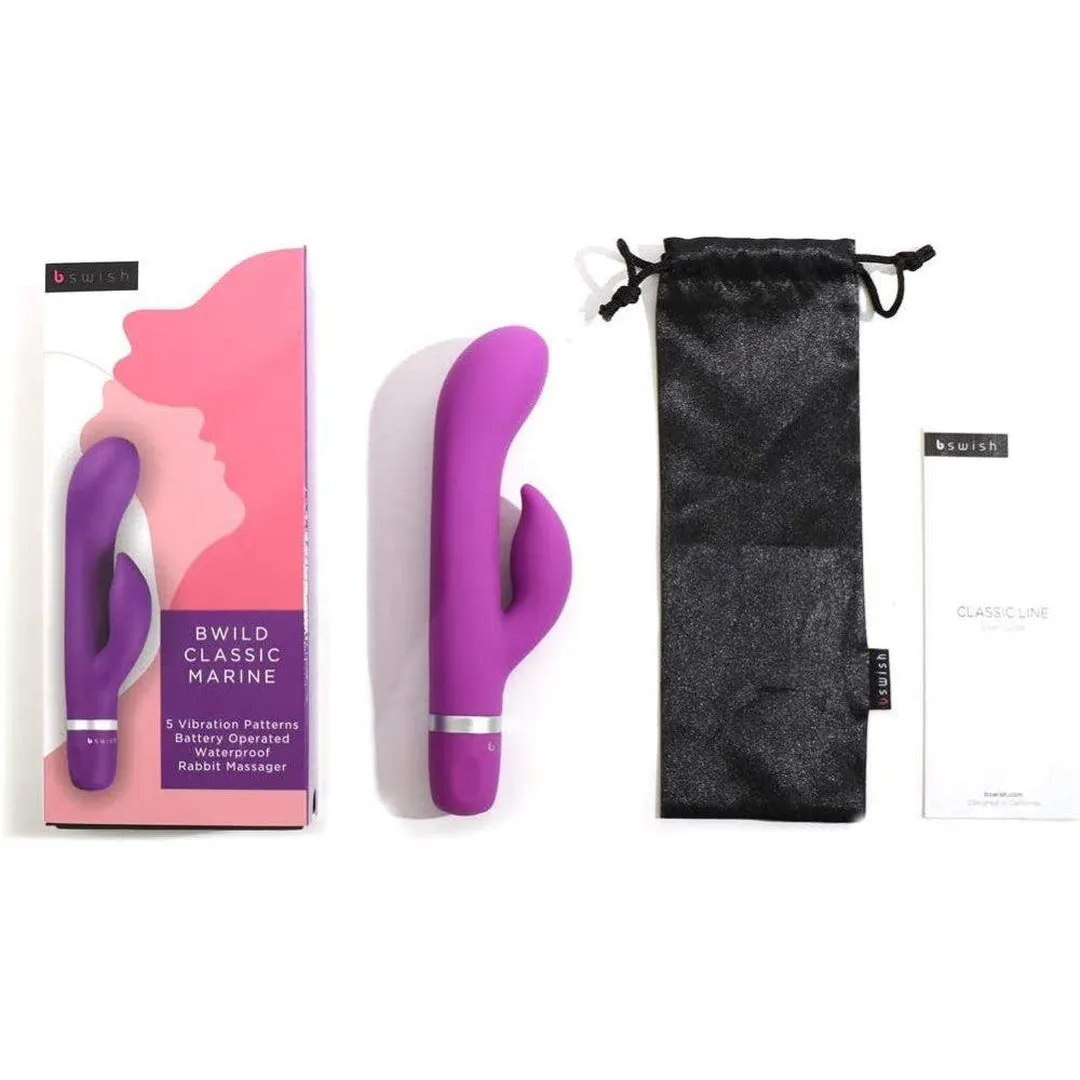 B Swish Bwild Classic Marine Rabbit Vibrator - Purple