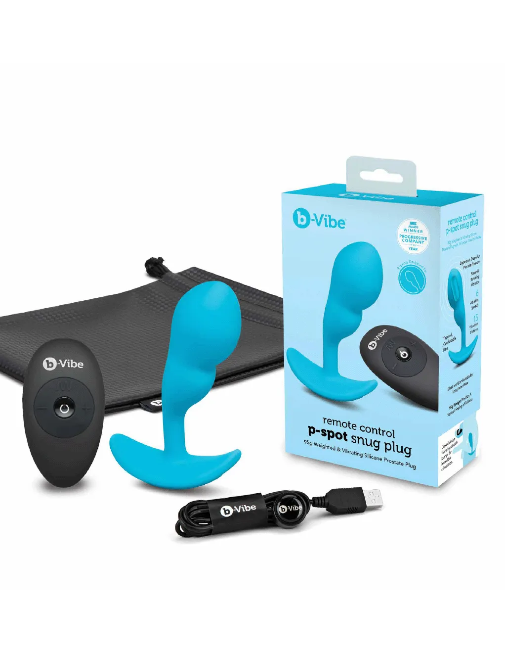 B-Vibe Remote Control P-Spot Snug Plug Small