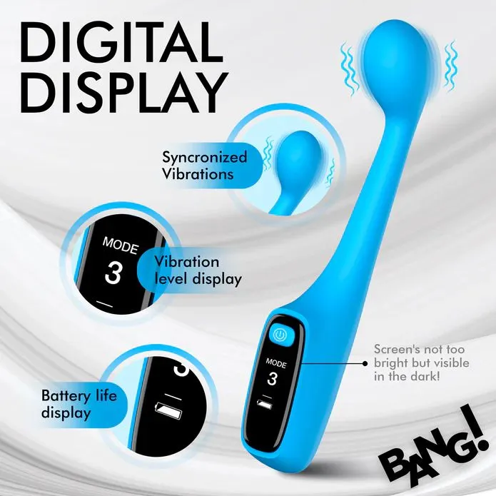 Bang! First Time G-Spot Vibrator with Digital Display - Blue