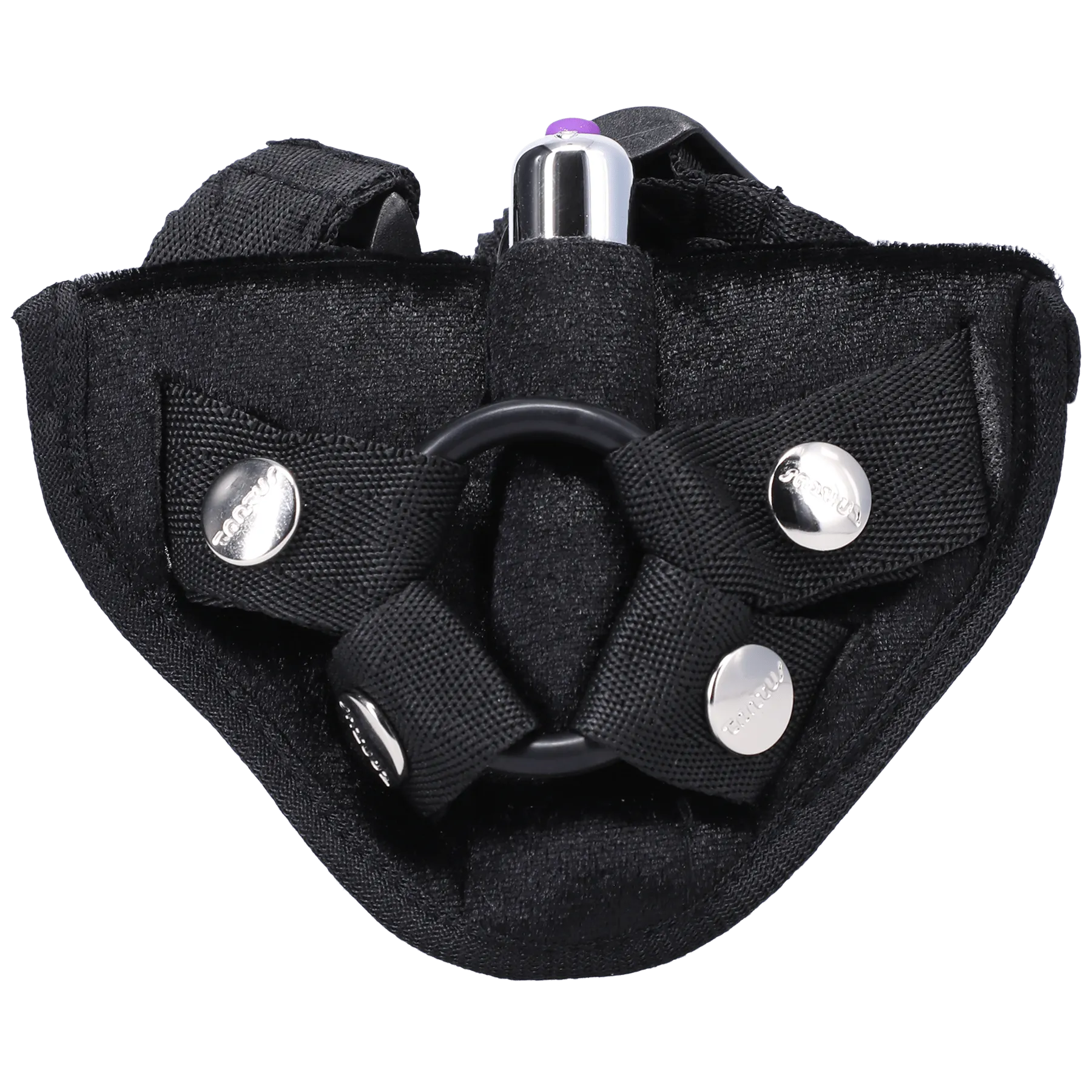 Bend Over Beginner 2 Dildos   Vibrating Strap-on Harness - Black