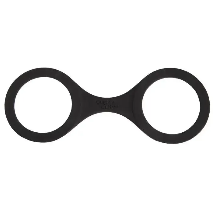 Black Medium Silicone Quickie Handcuffs
