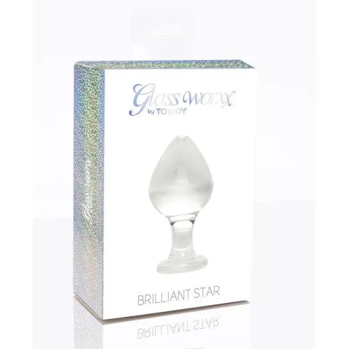 Brilliant Star Glass Butt Plug 9 X Ø 4 cm