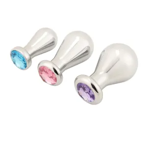 Bulb Shaped Jeweled Plug 3 Piece Set