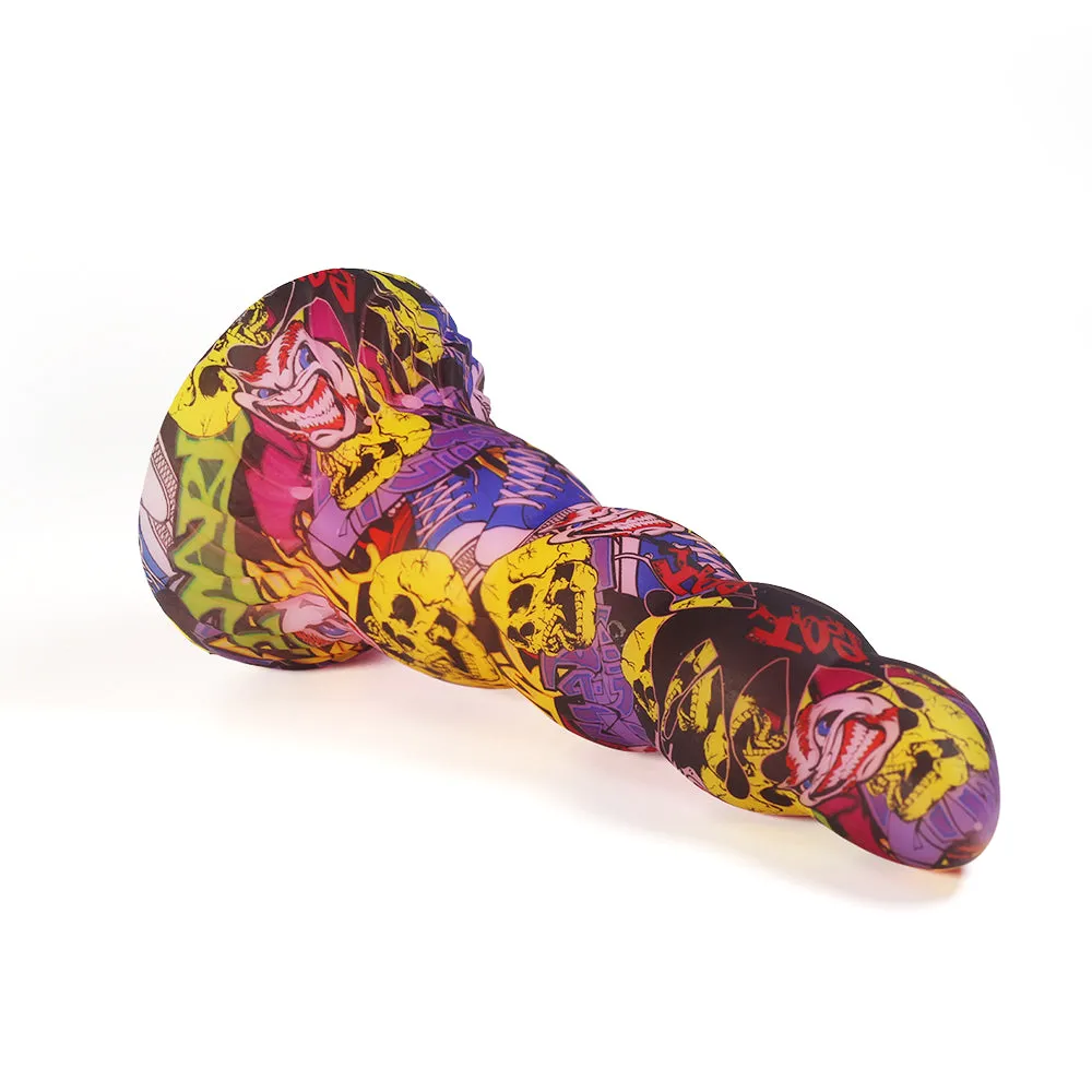 Camo Colorful Anal Dildo Buttplug Prostate Massager - Big Suction Cup Silicone Sex Toys for Women