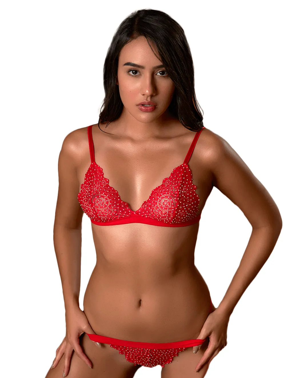 Candyland Crystal Lace Bralette Set