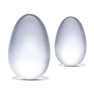Clear Glass Yoni Eggs 2 Piece Set