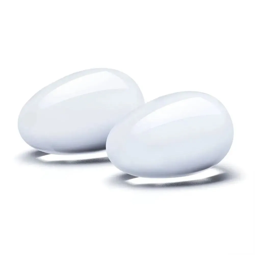 Clear Glass Yoni Eggs 2 Piece Set