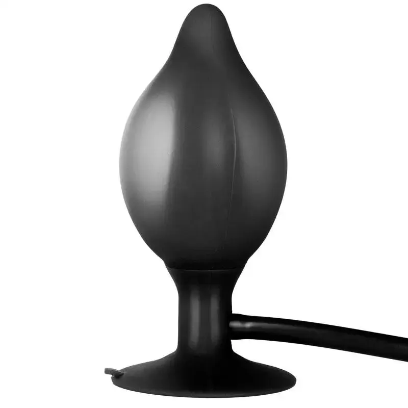 Colt Inflatable Medium Black Silicone Anal Butt Plug