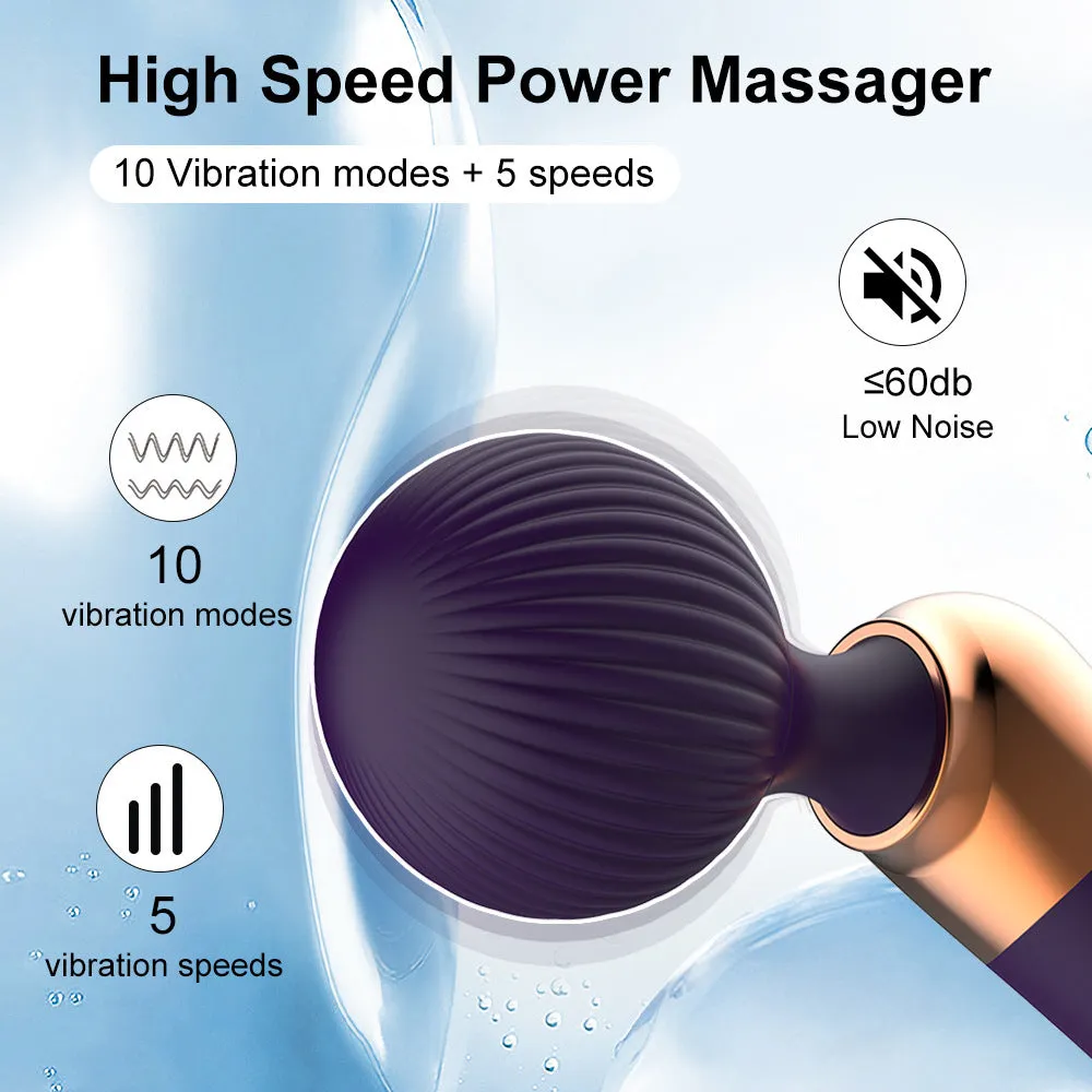 Curved Magic Wand Female Vibrator - Fantasy Nipple Clit Stimulator Sex Toys for Women