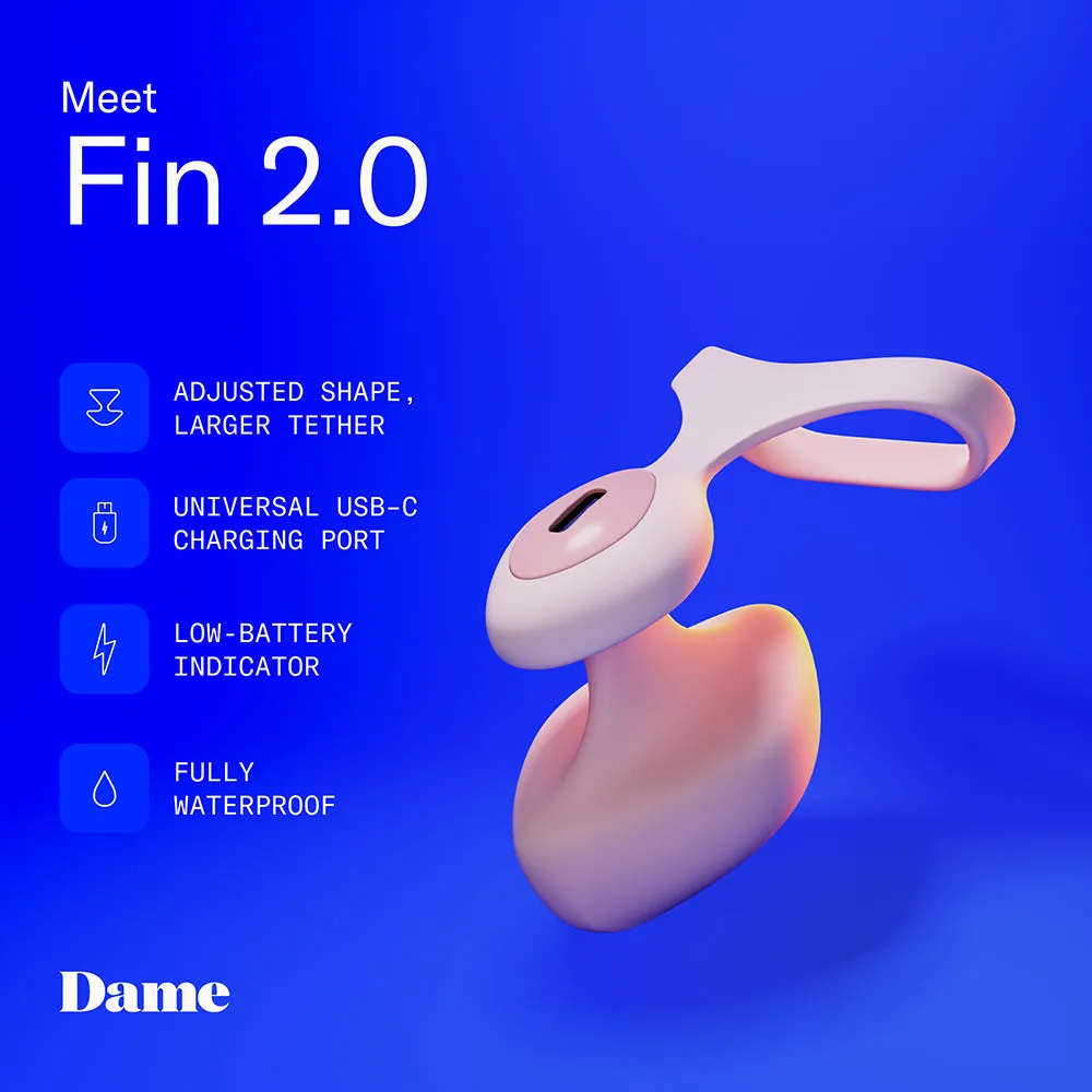 Dame Fin 2.0 Finger Vibrator Quartz