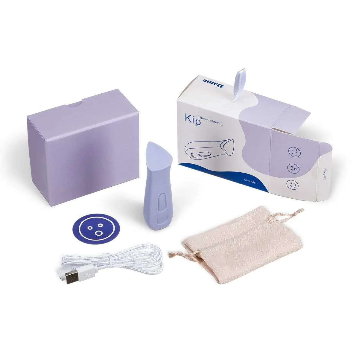 Dame Kip Waterproof Rechargeable Lipstick Vibrator - Lavender