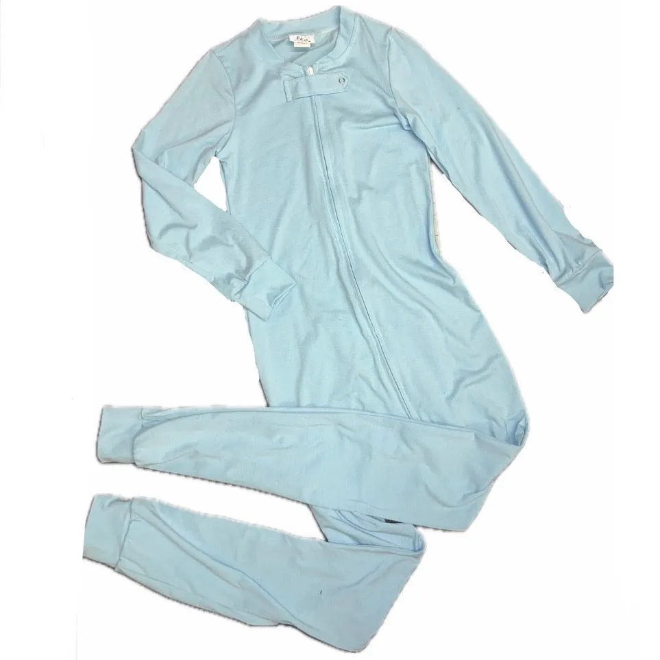 *DEFECT* Lil Blue Baby 1pc Zipper Pajamas
