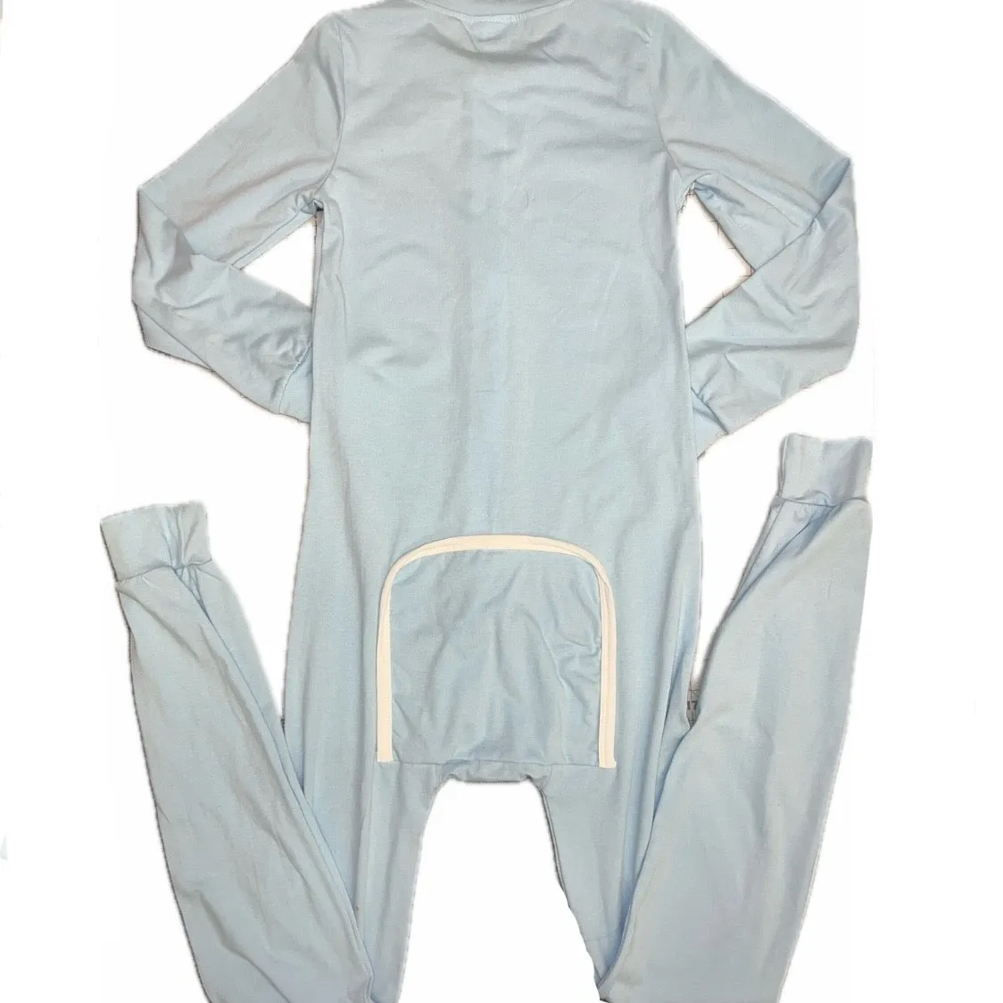 *DEFECT* Lil Blue Baby 1pc Zipper Pajamas