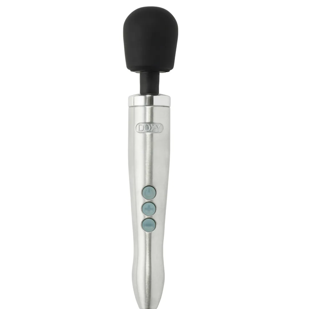 Doxy Die Cast Extra Powerful Wand Vibrator - Brushed Metal Silver