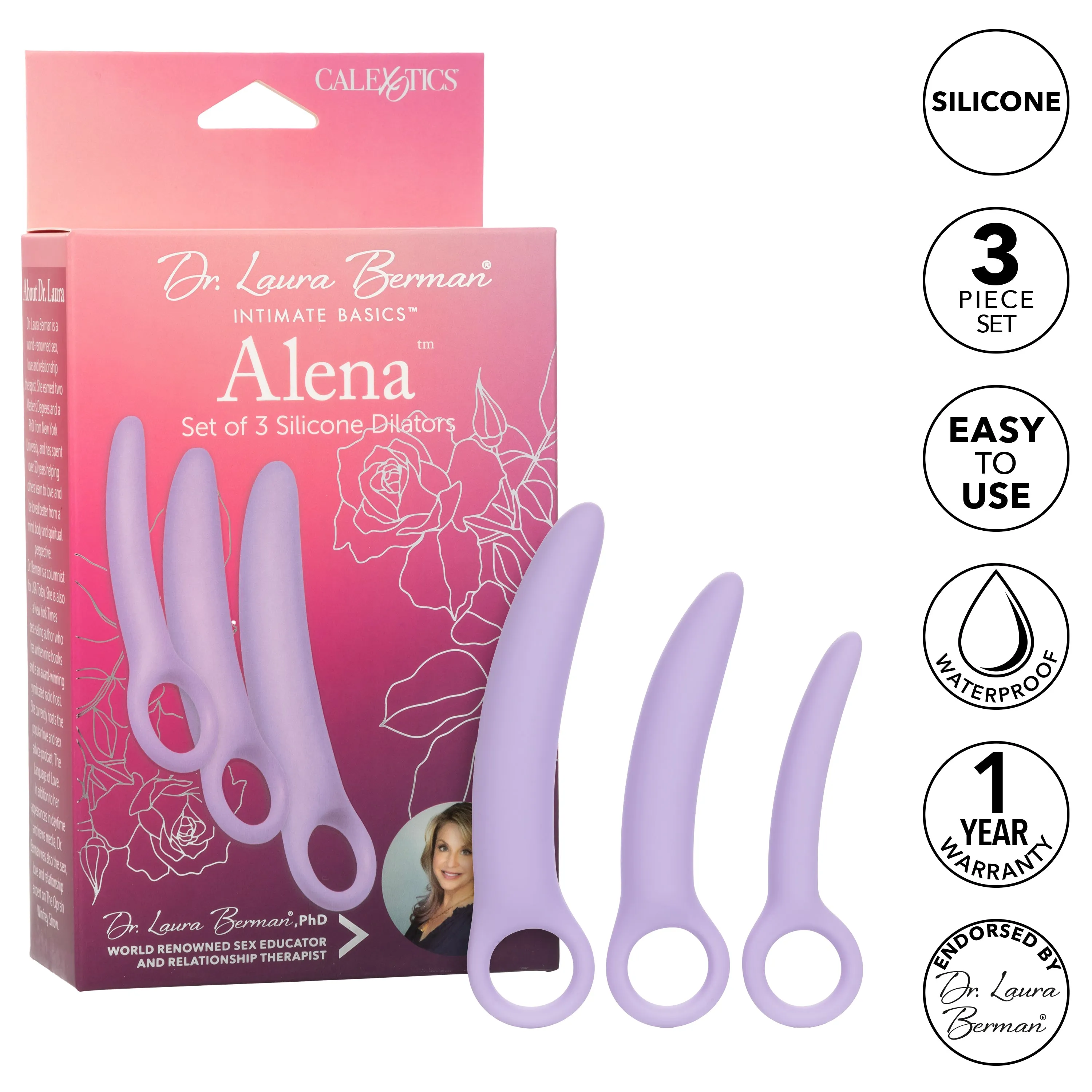 Dr. Berman® Alena Set of 3 Graduated Silicone Vaginal Dilators