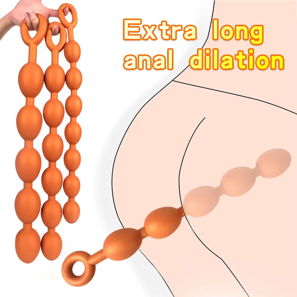 Dragon Egg Huge Dildo Anal Beads - Soft Silicone Anal Expander Wild Sex Pleasure
