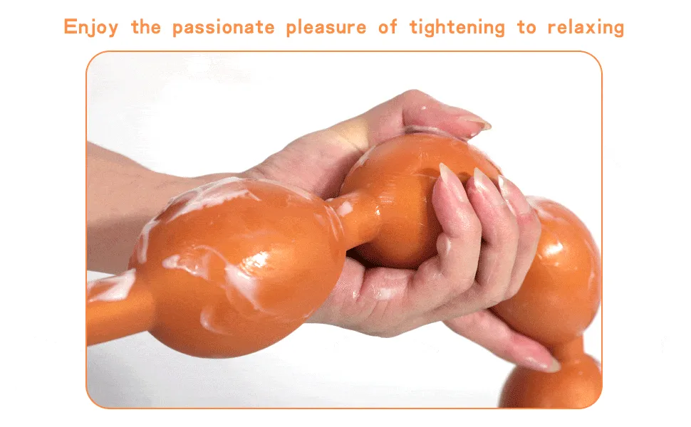 Dragon Egg Huge Dildo Anal Beads - Soft Silicone Anal Expander Wild Sex Pleasure