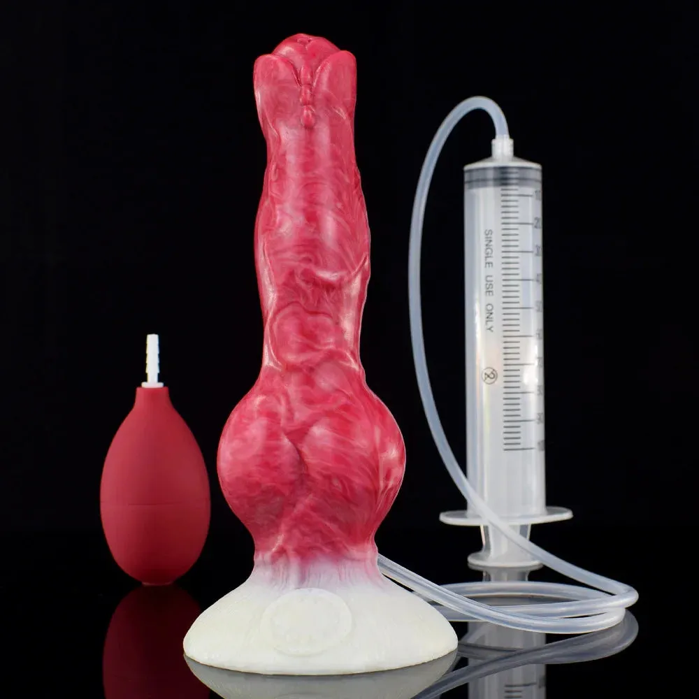 Ejaculating Monster Dragon Dildo Butt Plug - Water Jet Squirting Vagina Anal Sex Toys