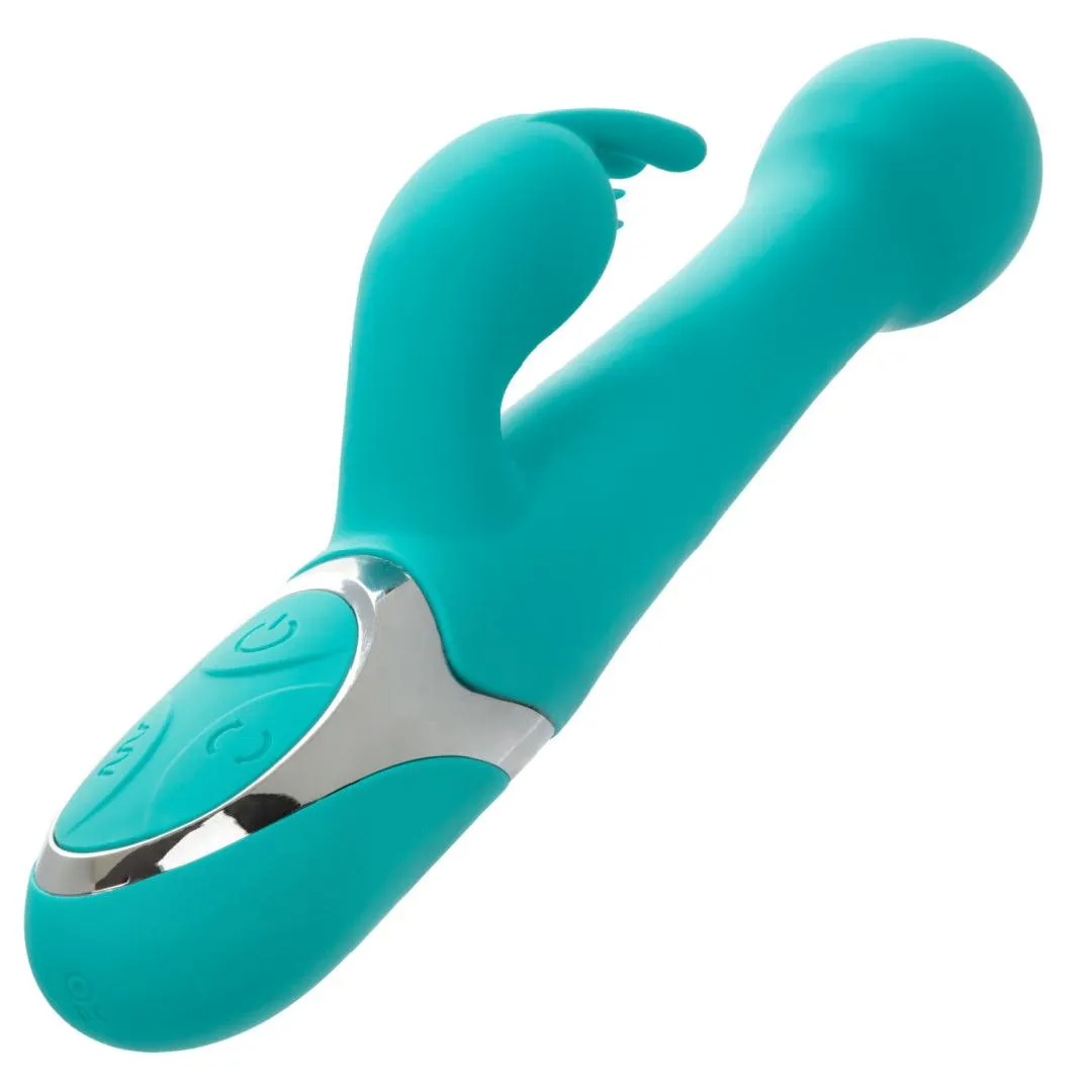 Enchanted Oscillate Rotating Head Thrusting Rabbit Vibrator - Teal