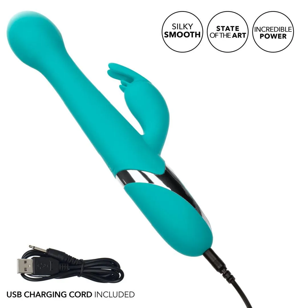 Enchanted Oscillate Rotating Head Thrusting Rabbit Vibrator - Teal