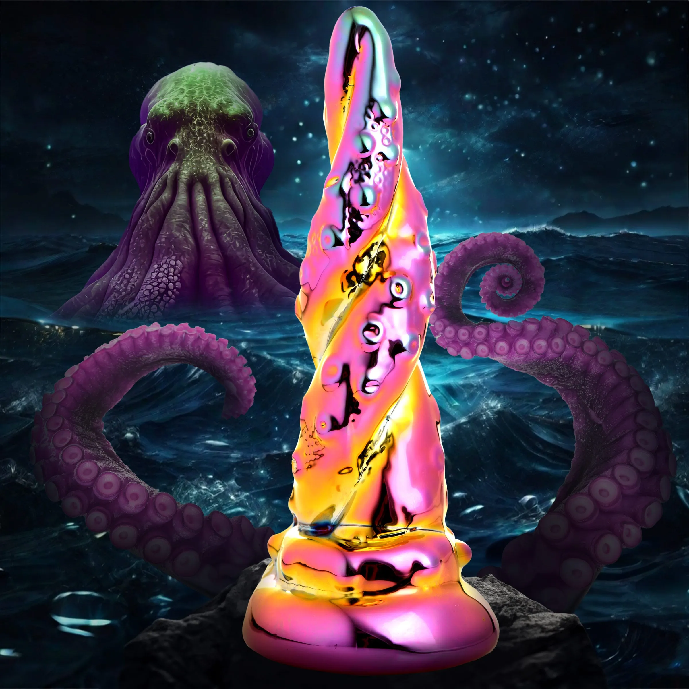 Enchanted Rainbow Glass Dildo