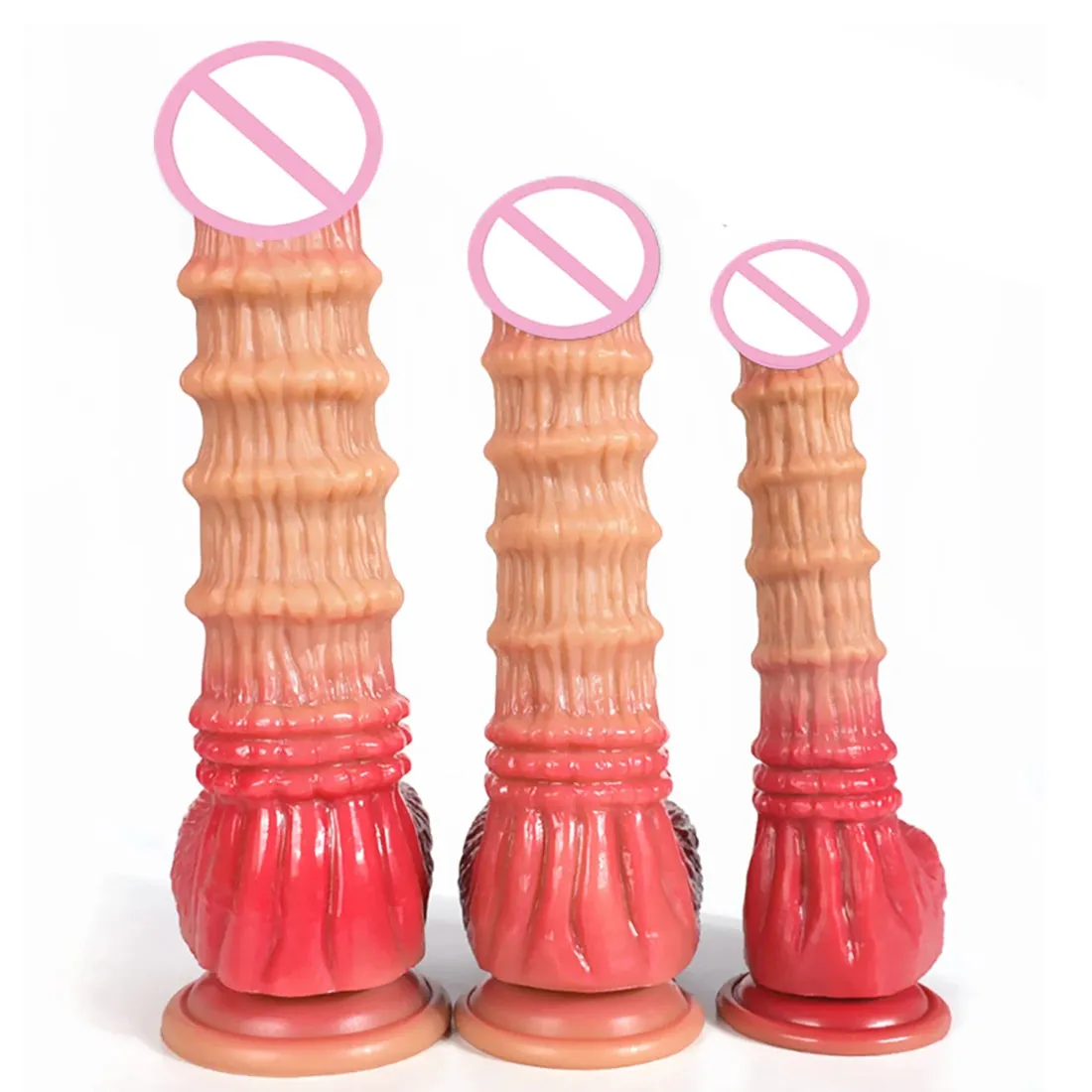 Exotic Anal Dildo Dilator Sex Toys - Big Threads Silicone Dildos Prostate Massage Milking