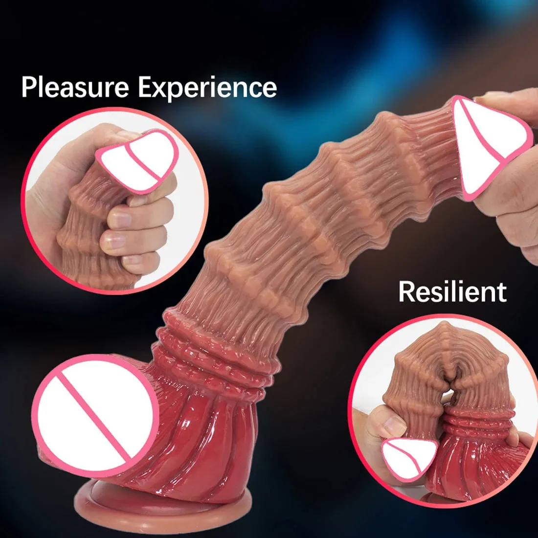 Exotic Anal Dildo Dilator Sex Toys - Big Threads Silicone Dildos Prostate Massage Milking