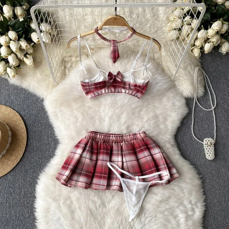 Extra Credit Cutie Four Piece Lingerie Set